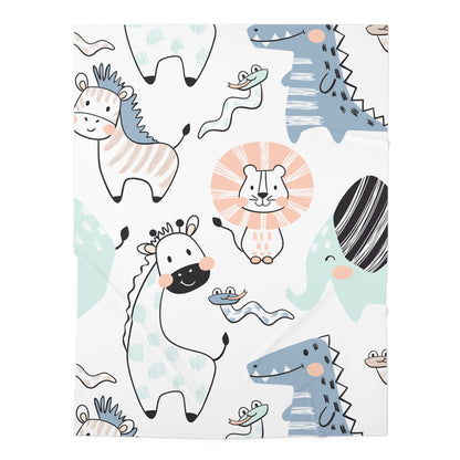 Cute Animal Baby Swaddle Blanket - Soft & Cozy Nursery Essential