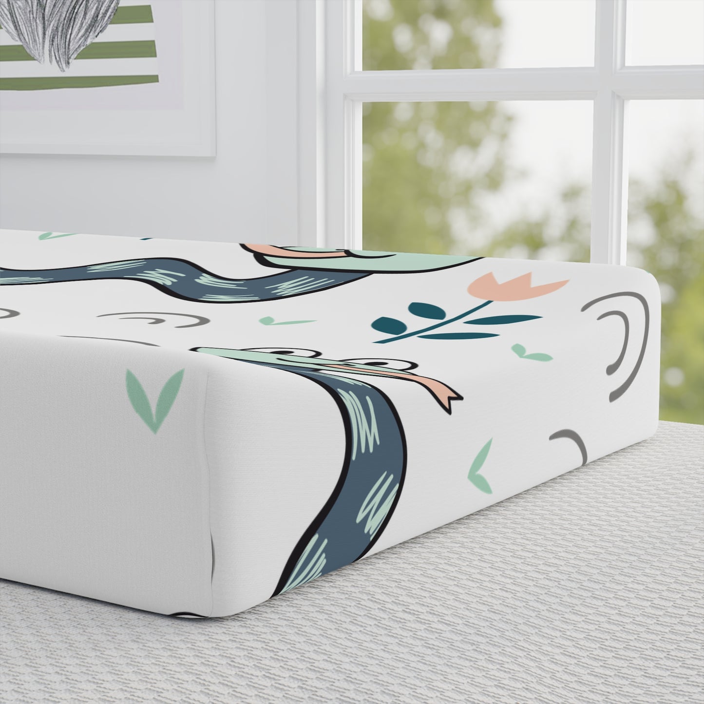 Whimsical Baby Changing Pad Cover with Playful Designs