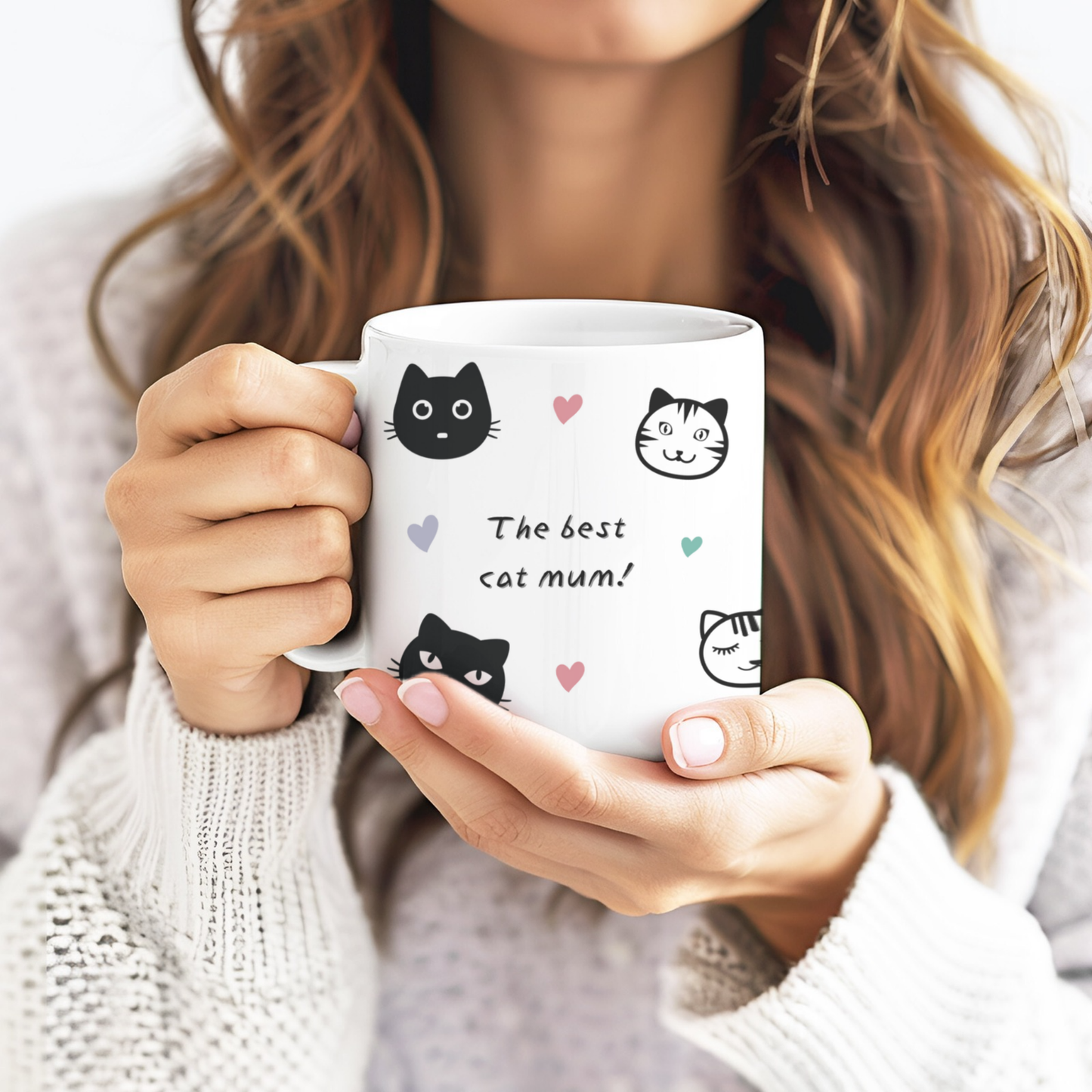 🐱Custom Cat Mom Mug ☕ Personalized Ceramic Mug for Cat Lovers 🎀