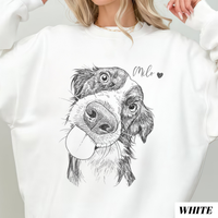 Custom Hand-Drawn Pet Sweatshirt - Pet Photo + Name