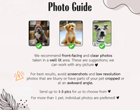 Custom Pet Photo Mug - Hand-Drawn Striped Dog & Cat Portrait